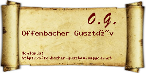 Offenbacher Gusztáv névjegykártya