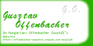 gusztav offenbacher business card